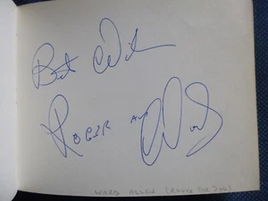Roger The Dog ventriloquist WARD ALLEN hand signed album page - Picture 1 of 1