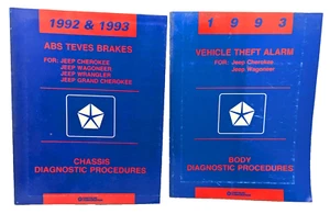 1992 - 1993 Jeep ABS Teves Brakes Theft Alarm Diagnostic Procedures Manuals - Foto 1 di 15