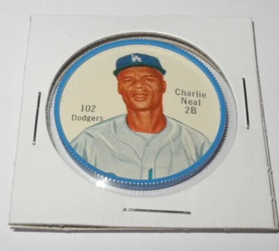 1962 Salada Junket Baseball Coin #102 Charlie Neal Los Angeles Dodgers Near Mint - Image 1 of 2