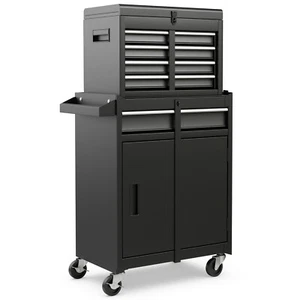 5-Drawer Rolling Tool Chest Storage Cabinet Box Organizer with Adjustable Shelf - Picture 1 of 9