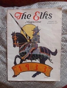The Elks Magazine  January  1933 Vtg - Picture 1 of 11