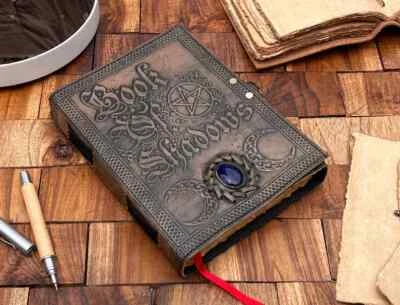 Book Of Shadows Celtic Leather Journal Magic Book The Morrigan Leather  - Image 1 of 4