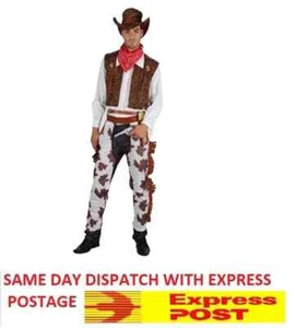 Men Cowboy Texas Western Man Costume Halloween Book Week Costume Party M11 - Picture 1 of 2