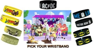 Rubber Wristband And Festival Style Wristbands - Pick Your Favourite Wristband - Picture 1 of 26