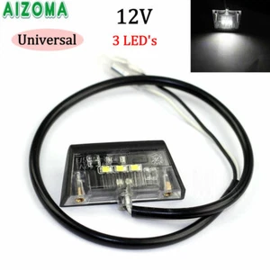 Universal Motorcycle ATV 3LED License Number Plate Tag Light 12V Micro Lamp - Picture 1 of 10