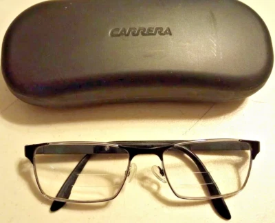 Gafas Carrera Templos de acetato negro y plateado CA8822 10G 56 17 140! ¡Personalizado! Foto 1 de 4