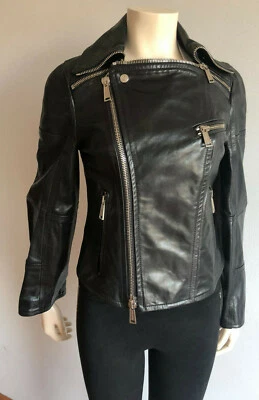 Authentic DSQUARED heavy leather biker jacket mod.S75AM0311 size 44 - Image 1 of 4