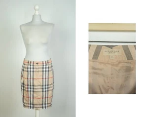 -Burberry Brit Nova Check Cotton Pleated Skirt Size USA 6 UK 8 - Picture 1 of 10