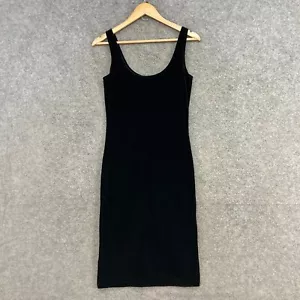 Cotton On Womens Dress Size S Small Black Velour Sleeveless Scoop Neck 50228 - Picture 1 of 9