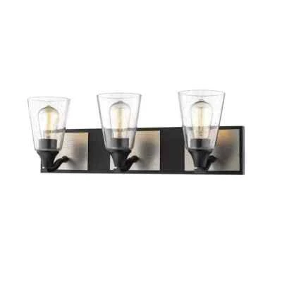 Millennium Lighting 3373-MB/BPW 24" Bathroom Vanity Lights,Matte Black & Pewter - Image 1 of 4