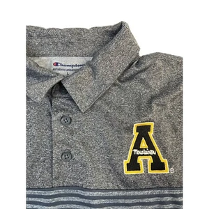 Champion Men's Mountaineers Appalachian State University Polo Shirt L Yellow - Picture 1 of 6