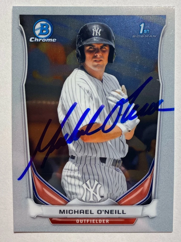 Michael O'Neill Signed Bowman #BCP48 2014 Card New York Yankees Auto MLB RAD - Image 1 of 1