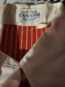 Vintage Cos Cob Red And White Striped Blouse Size 16 - Picture 1 of 7