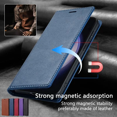 Magnetic Flip Leather Wallet Credit Card Case Stand Cover for iPhone/Samsumg - Image 1 of 4