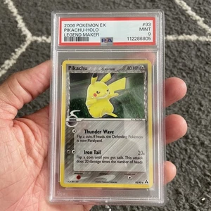 Pokemon PSA 9 MINT Pikachu 93/92 EX Legend Maker Secret Rare Holofoil 2006 Holo - Picture 1 of 9