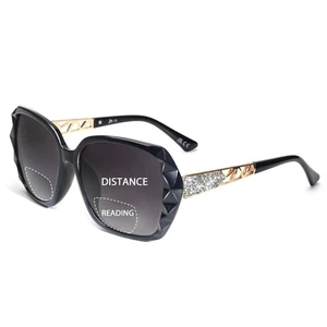 Bifocal Reading Sunglasses for Women Fashion Oversized Square Sun Readers Out... - Picture 1 of 6