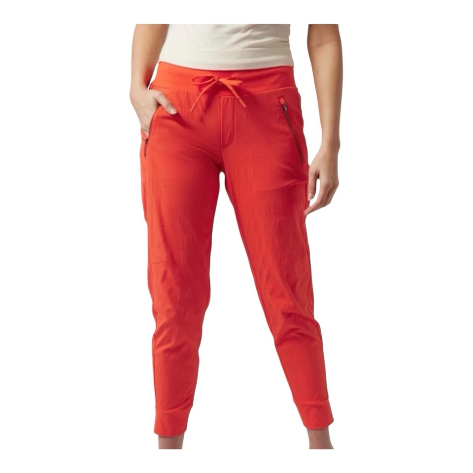 Athleta Trekkie North Jogger Size 6 Coral Drawstring Pockets NYLON Spandex - Image 1 of 4