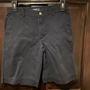 Ralph Lauren Boys Flat Front Classic Chino Shorts Navy Size 16 Preowned - Picture 1 of 2