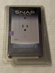 Snap Power Guidelight 2 outlet white NEW - Picture 1 of 7