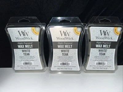 LOTE DE 3-Woodwick cera derrete TECA BRANCA FRETE GRÁTIS - Imagem 1 de 4