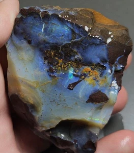 Boulder Opal Rough Specimen Blue Purple Crystal Winton Lapidary 116 Gram 580 Cts - Bild 1 von 12