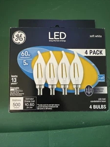 Dekorative LED-Glühbirnen, weiches Weiß, CAC, klar, dimmbar, 500 Lumen, 5 Watt, 4 Stück - Bild 1 von 2
