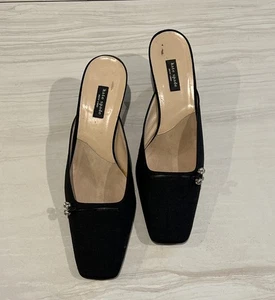 Kate Spade New York "Life Of The Party" Slipper Pantoletten Stoff und Strass Anhänger 7.5B - Bild 1 von 13