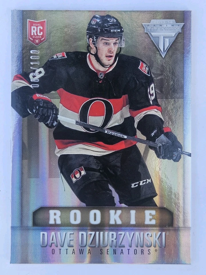 2013/14 Panini Titanium Hockey Rookie RC Dave Dziurzynski #/100 Ottawa Senators - Image 1 of 1