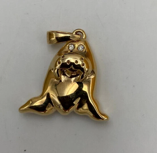 Pierre Lang @Kettenanhänger Anhänger Walross vergoldet LxB 3,2 x 2,5 cm PL 1805 - Bild 1 von 1
