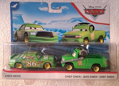 CARS - CHICK HICKS & CHIEF CHICK - Mattel Disney Pixar - Immagine 1 di 2