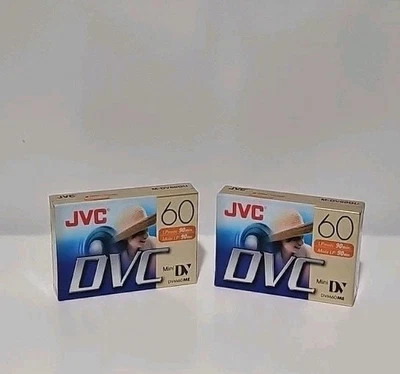 批量 2 张 JVC 迷你 DVC 迷你数字录音盒 M-DV60DU 60 分钟 90 LP * 全新 — 第 1/3 张图片