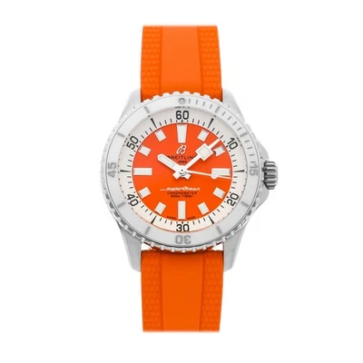 Breitling Superocean Steel Orange Rubber Strap Watch Auto 36mm A17377211O1S1 - Image 1 of 4