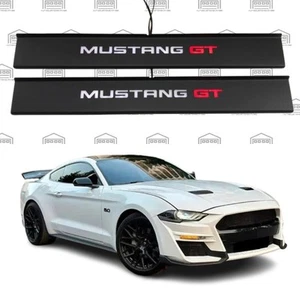 2014-2023 Ford Mustang Shelby Roush GT 5.0 Illuminated LED Door Step Sill Plates - Picture 1 of 24