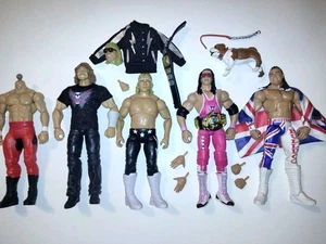 WWE Mattel Elite Hart Foundation Lot, Brian Pillman, Owen Hart, British Bulldog - Picture 1 of 1