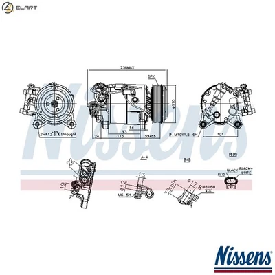 COMPRESSOR AIR CONDITIONING 891019 FOR MINI BMW 2/Gran/Tourer/Van/F46/Active/X - Image 1 of 4