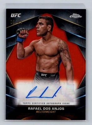 2024 Topps Chrome UFC #CVA-RDA Rafael Dos Anjos Auto Orange Refractor /25 - Image 1 of 2