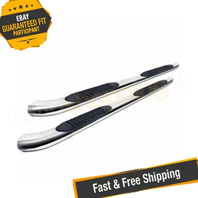 ProMaxx Automotive 41281S 4" Oval Polished Curved Step Bars for 15-22 Ford F-150 Foto 1 de 4