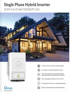 2 x Deye Hybrid 6KW 1 Phase + 24 Solaroptimierer + 6 x Deye Speicher SG 5.1 - Bild 1 von 9