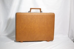 Samsonite Vintage Hardshell Luggage Brown Briefcase Retro Suitcase - Picture 1 of 17