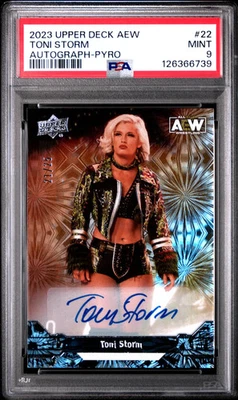 2023 Upper Deck Aew Toni Storm #22 Autograph Pyro /25 PSA 9 - Image 1 of 2