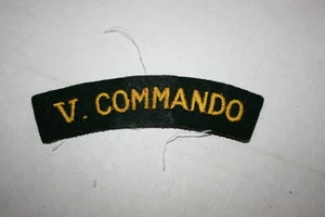 TÍTULO DE HOMBRO DE TELA DE COMANDO DEL EJÉRCITO BRITÁNICO SEGUNDA GUERRA MUNDIAL 5 V TÍTULO DE UNA SOLA COPIA - Imagen 1 de 1
