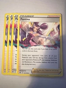 Fantina 157/196 x4 - Lost Origins Pokemon TCG Play Set - Pack Fresh/Mint - Picture 1 of 1