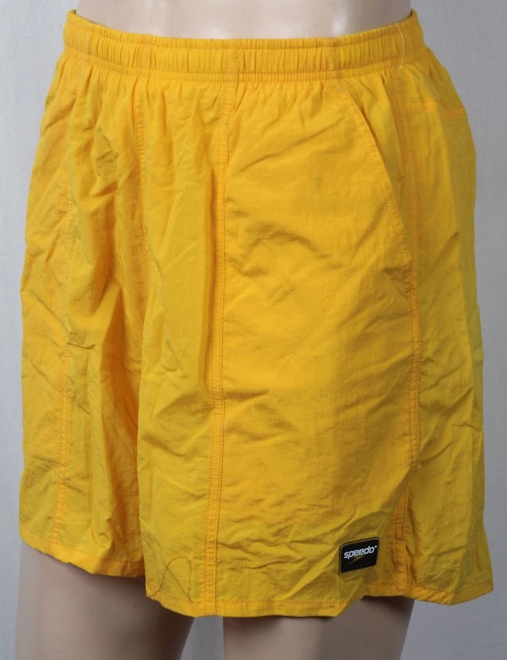 Speedo Yellow Swim Shorts Trunks Mesh Lining NWT - Image 1 of 1