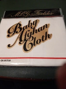 Vintage MCG Textiles Baby Afghan Cloth 18 Count 29" x 45" Cross Stitch Acrylic  - Picture 1 of 2