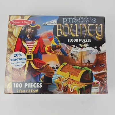 Rompecabezas de piso Melissa & Doug Pirate’s Bounty 100 piezas 2’x3’ edades 6+ sellado Foto 1 de 4