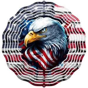 10 Zoll Patriotischer Adler Wind Spinner | Outdoor Garten Deko | USA Pride - Bild 1 von 3