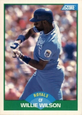 1989 Score MLB Willie Wilson #28 - Image 1 of 2