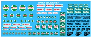Decalcomanie Decals CASTROL RACING 1/43 1/32 1/24 Car Water slide gasoline decal - Zdjęcie 1 z 3