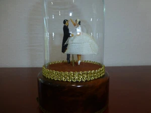 VINTAGE REUGE DANCING WEDDING COUPLE BALLERINA MUSIC BOX AUTOMATON - Picture 1 of 14