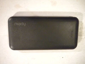 1 Black Miady Power Bank 10000mAh, Input Ports: USB-C Mini, Output Ports: USB-A - Picture 1 of 2